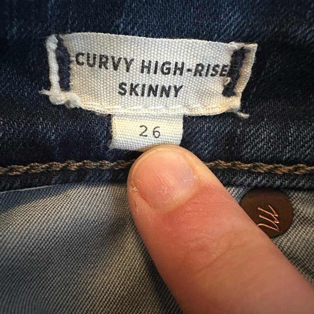 Madewell Dark Blue Curvy High-Rise Skinny Jeans - Picture 8 of 9